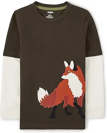 Gymboree Boys Long Sleeve Layered T-Shirts for Fall Fun