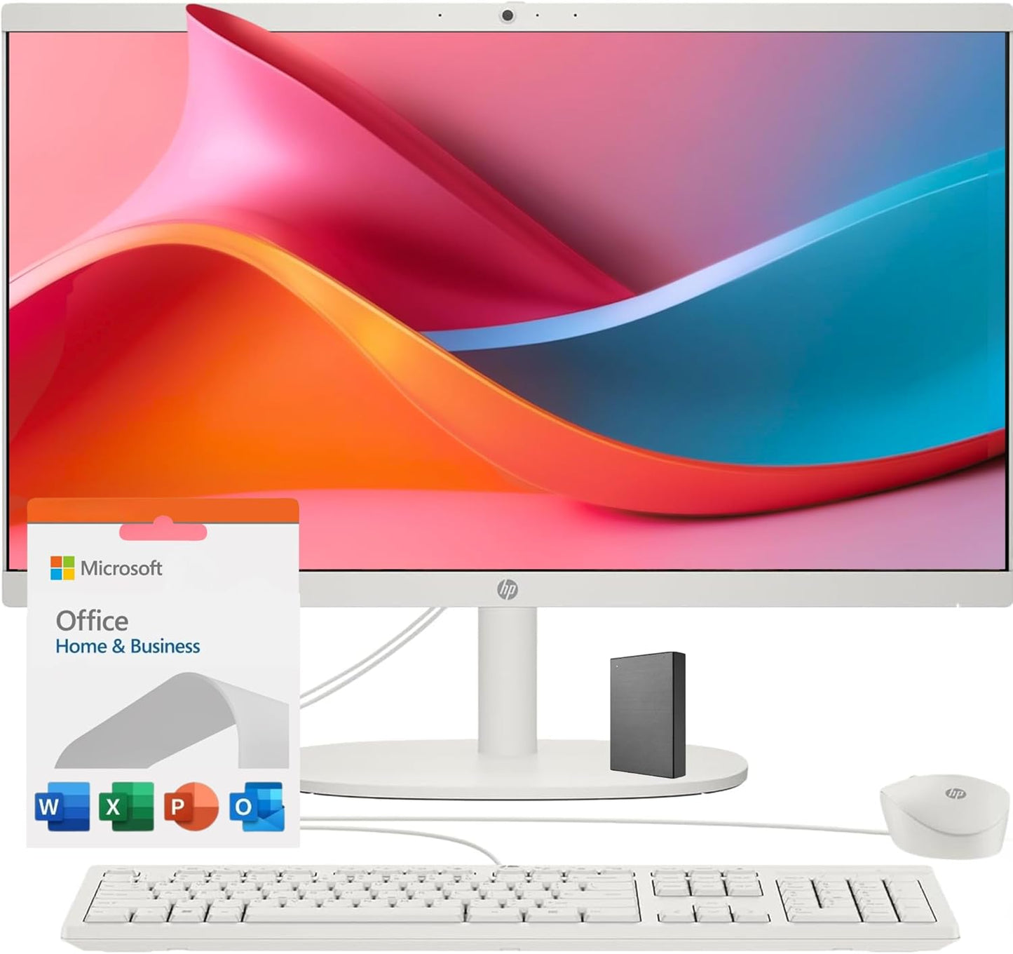 HP 22 All-in-One Desktop PC with FHD Display and 40GB RAM