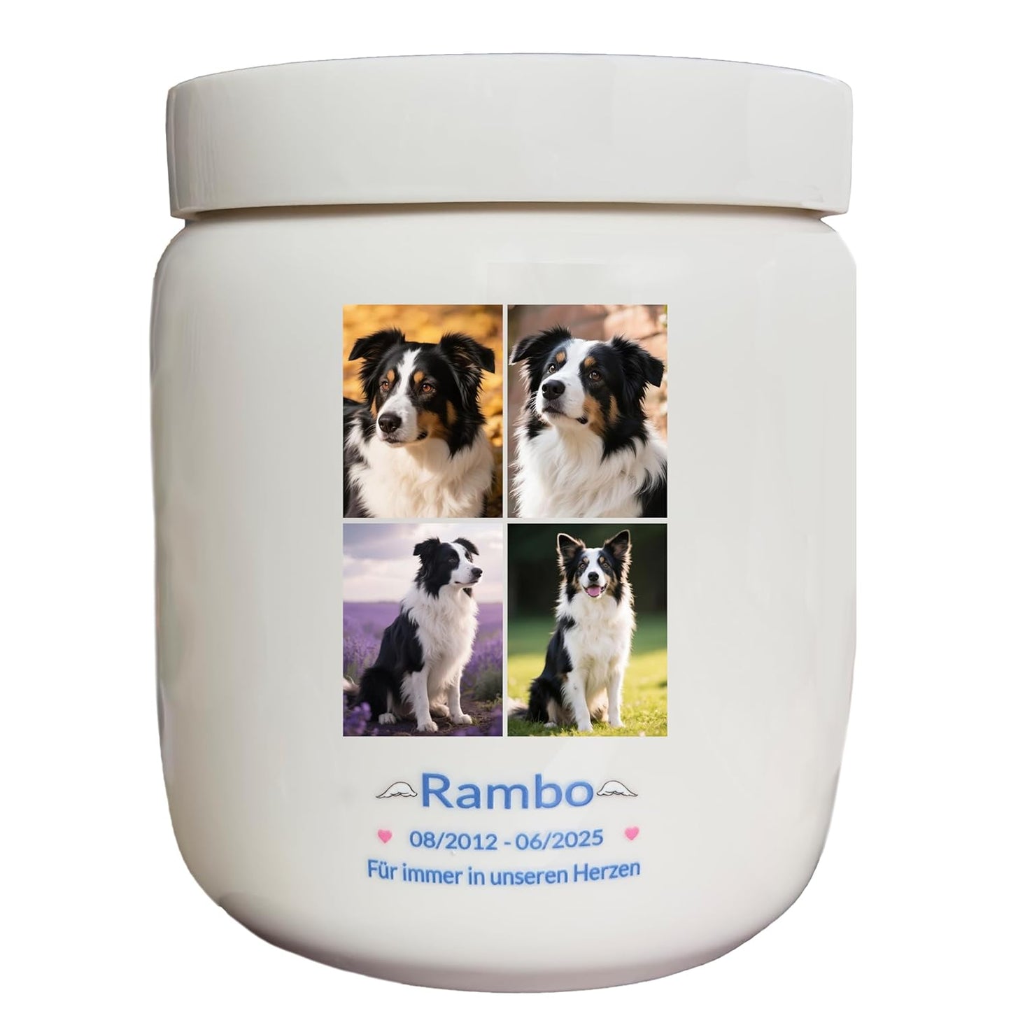 Custom Dog Urn for Ashes - Handmade Personalized Ceramic Urn
