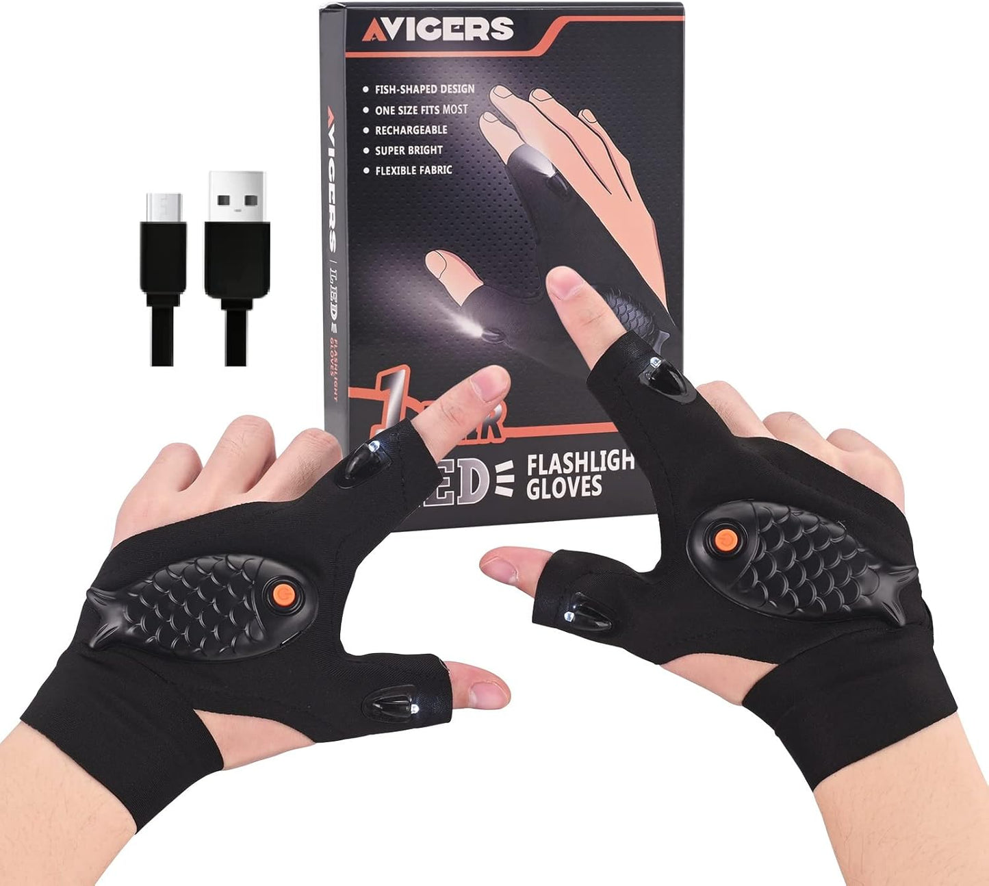 Rechargeable LED Flashlight Gloves: Hands-Free Illumination