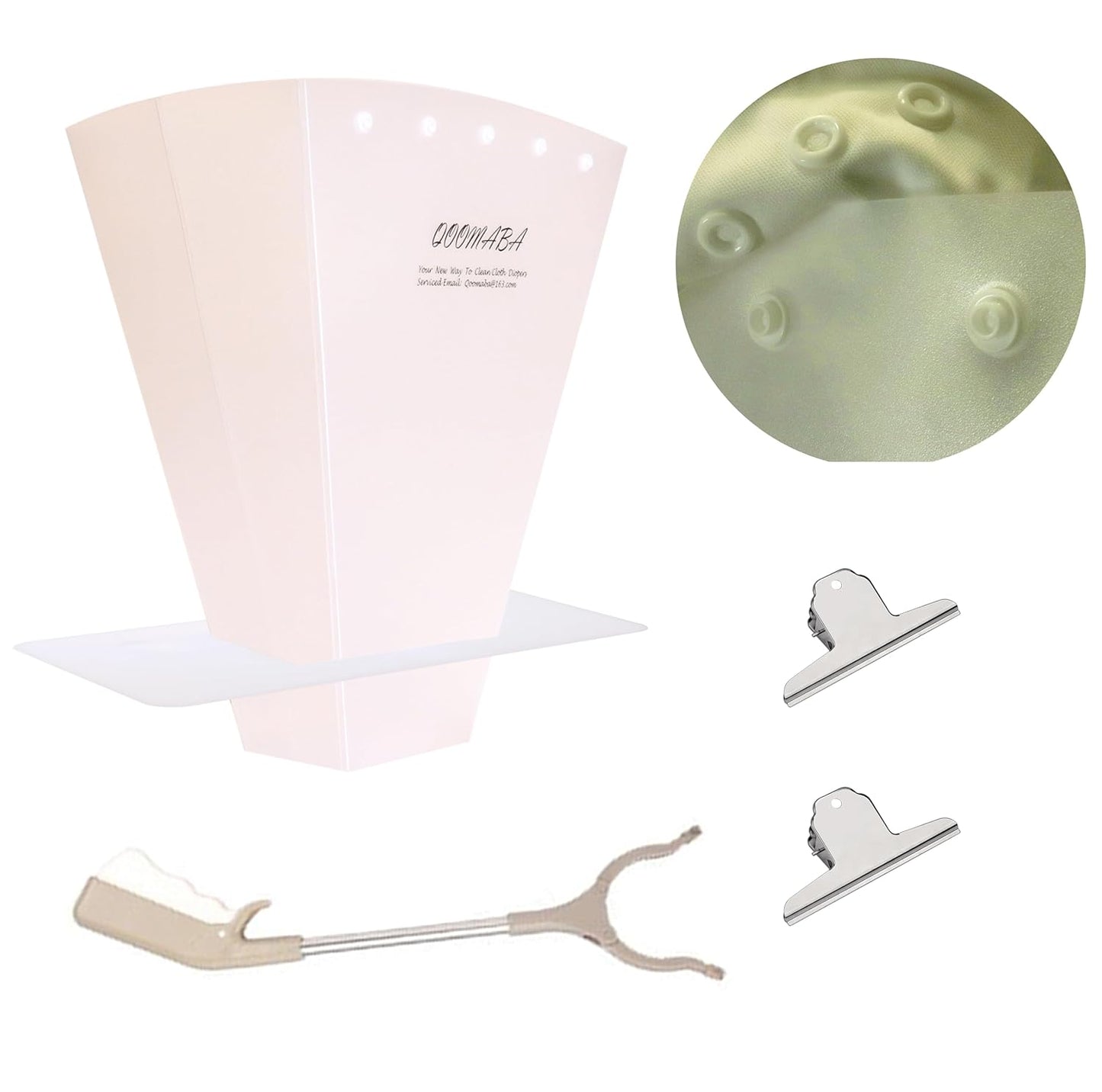Cloth Diaper Sprayer Splatter Shield by QOOMABA - Easy Rinsing