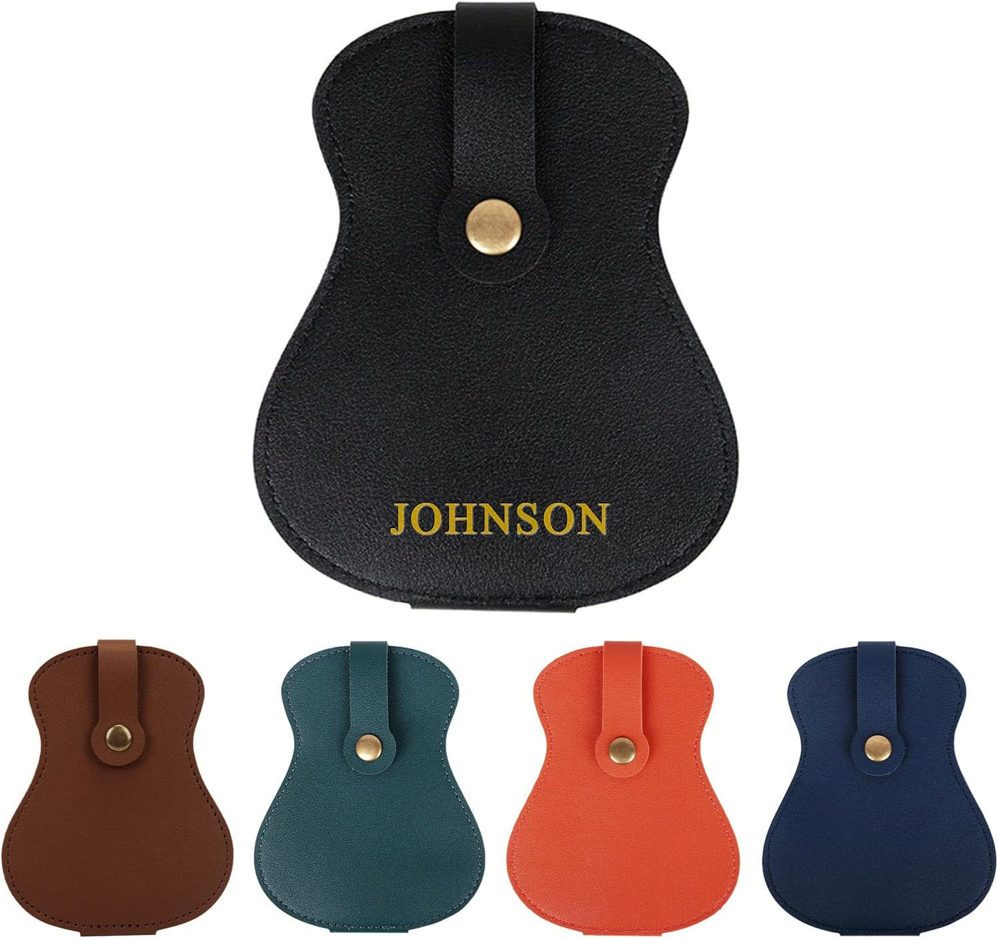Custom Leather Pick Holder - Personalized Storage for Guitar Players