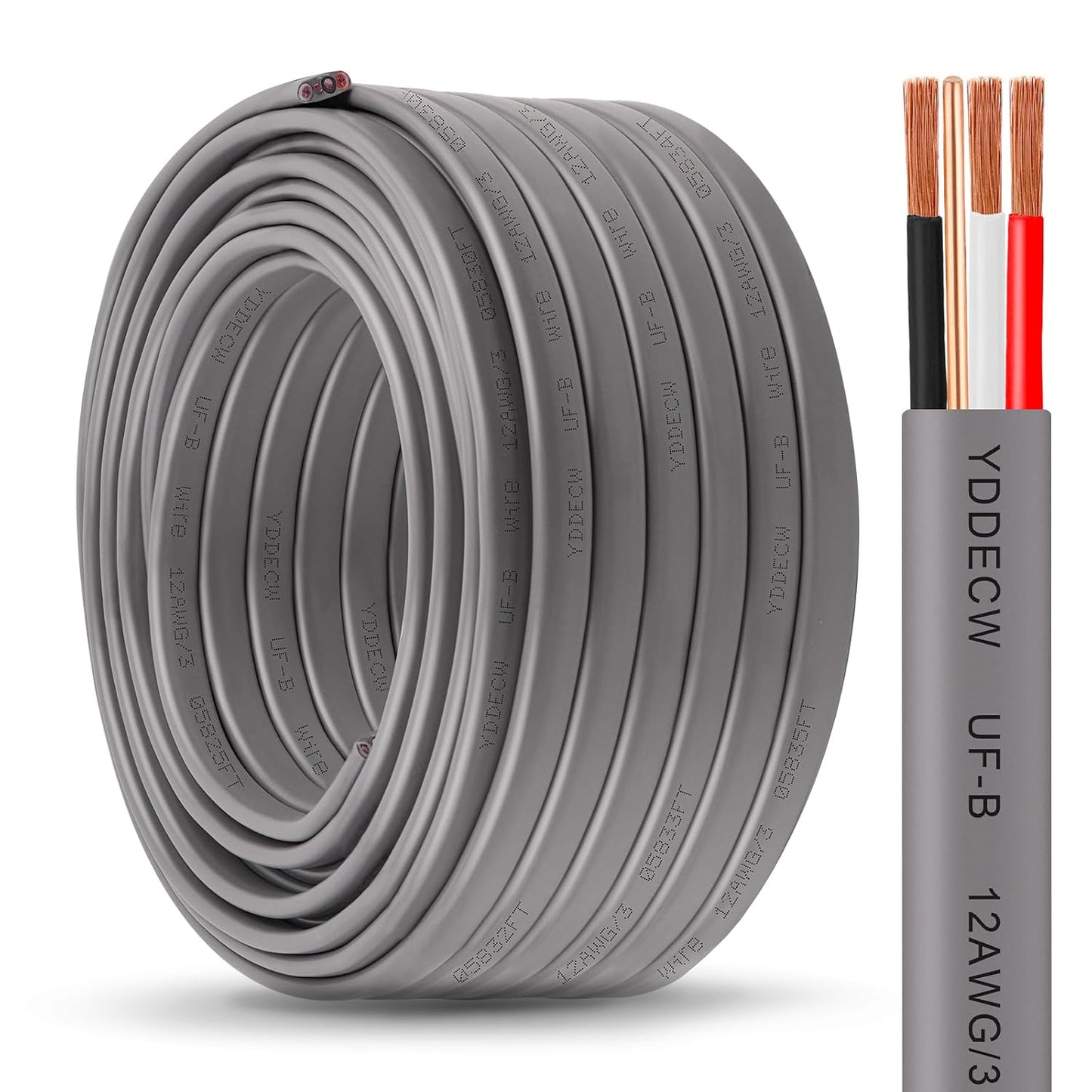 12/3 UF-B Wire for Direct Burial - 75FT 100% Pure Copper