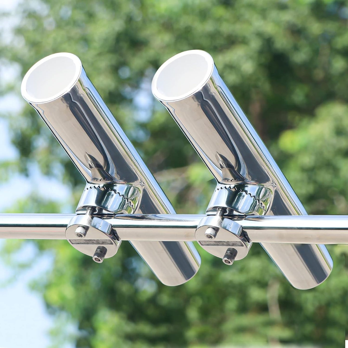 360 Adjustable Boat Rod Holders - Secure Tournament Style Fishing, Marine Grade Stainless Steel, Marinebaby