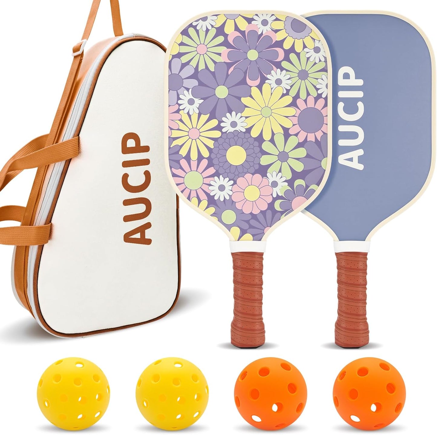 Pickleball Paddles Set of 2 with Fiberglass and Honeycomb Core