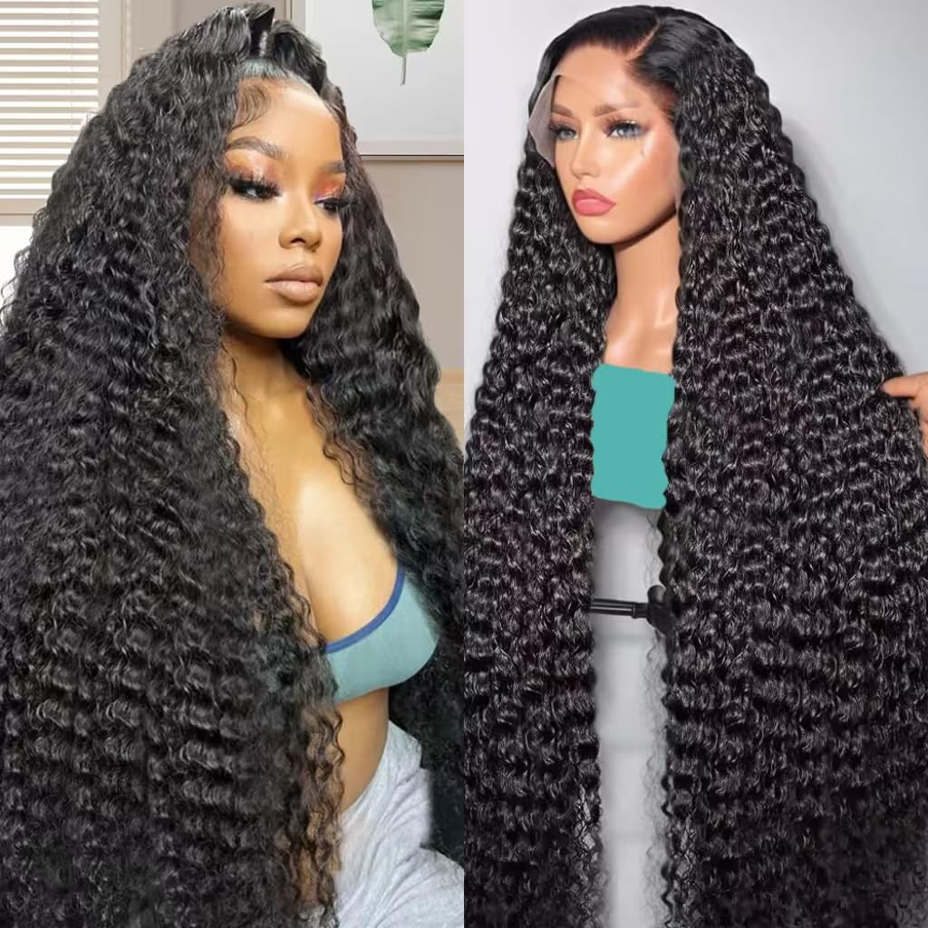 32 Inch Deep Wave Lace Front Wigs Human Hair for Women