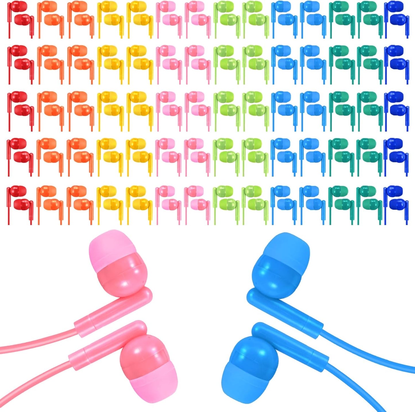 150 Pack Bulk Kids Earbuds for Classroom Use and More