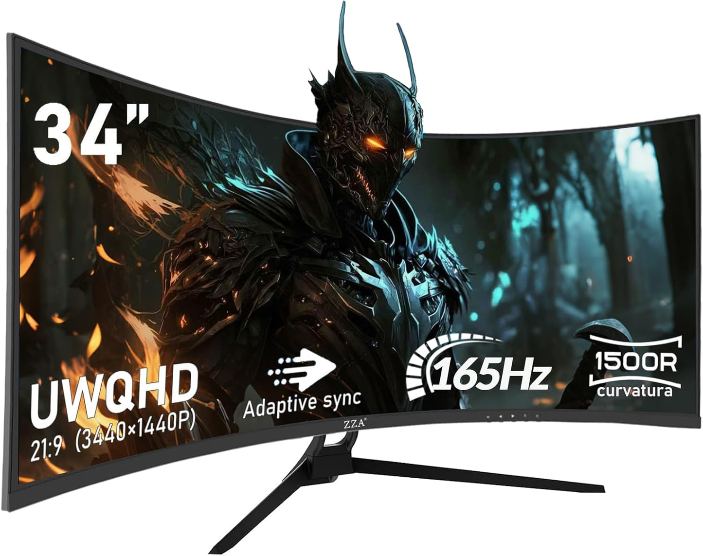 ZZA Ultrawide 34 Inch Monitor with 165Hz Refresh Rate for Gaming