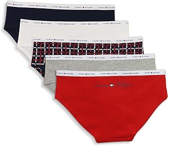 Tommy Hilfiger Women's Hipster-Cut Classic Cotton Underwear 5 Pack