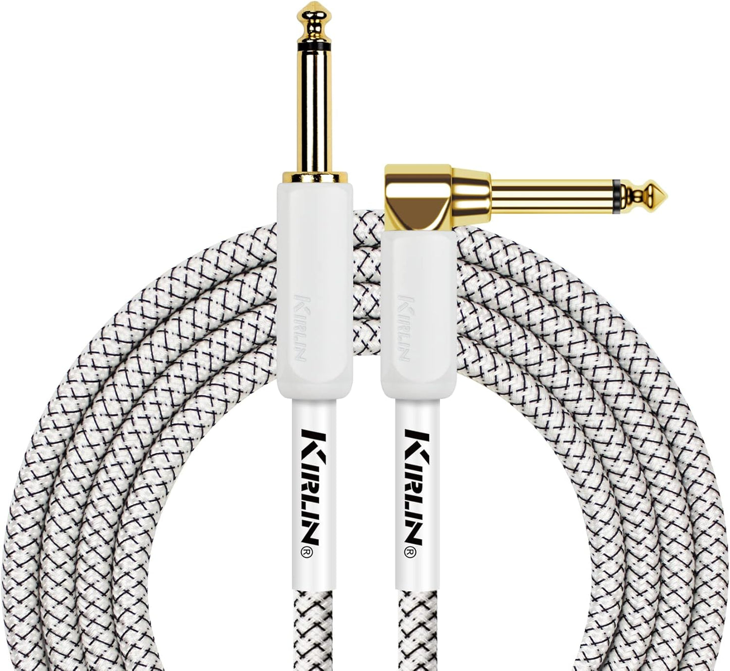 KIRLIN 20FT White Instrument Cable - Superior Signal Clarity!