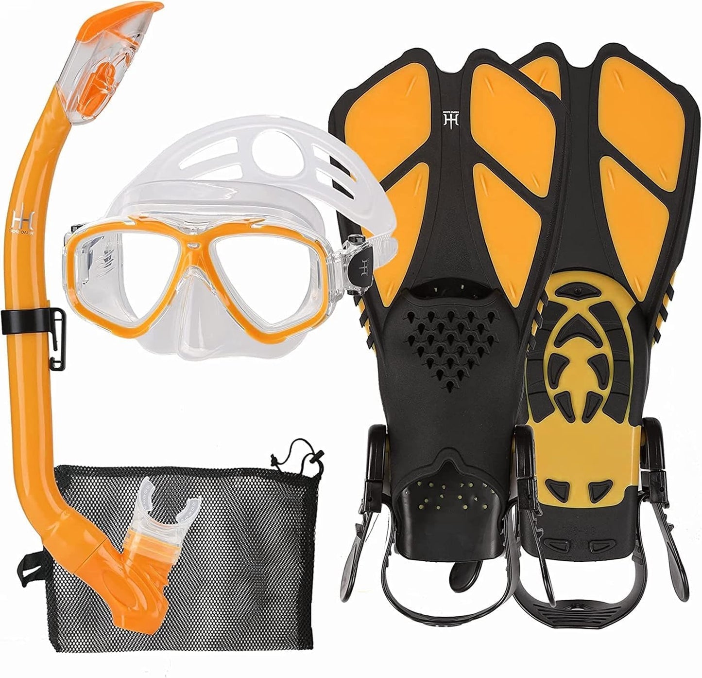 Kids Snorkel Set with Mask, Fins, and Anti-Fog Gear for Fun