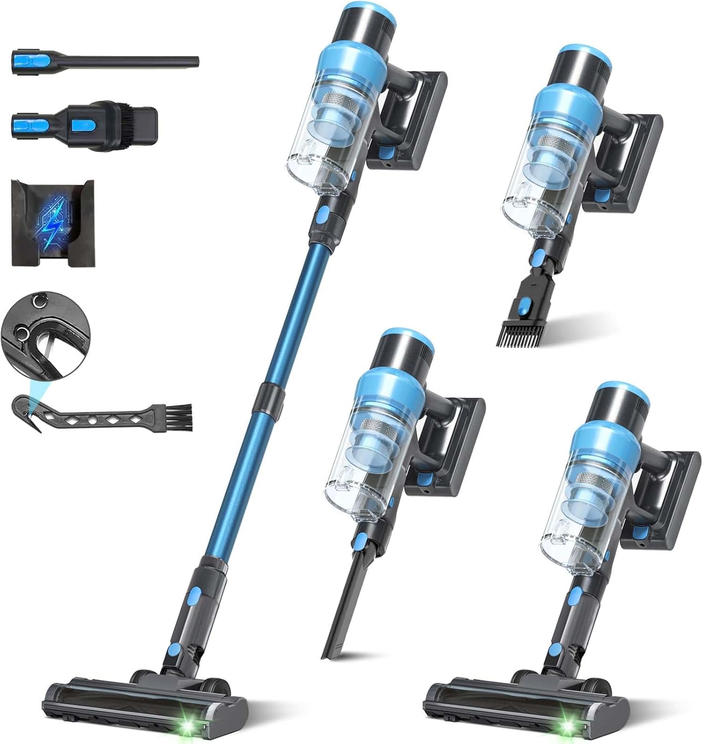 Cordless Vacuum Cleaner with 580W Power and 60mins Runtime