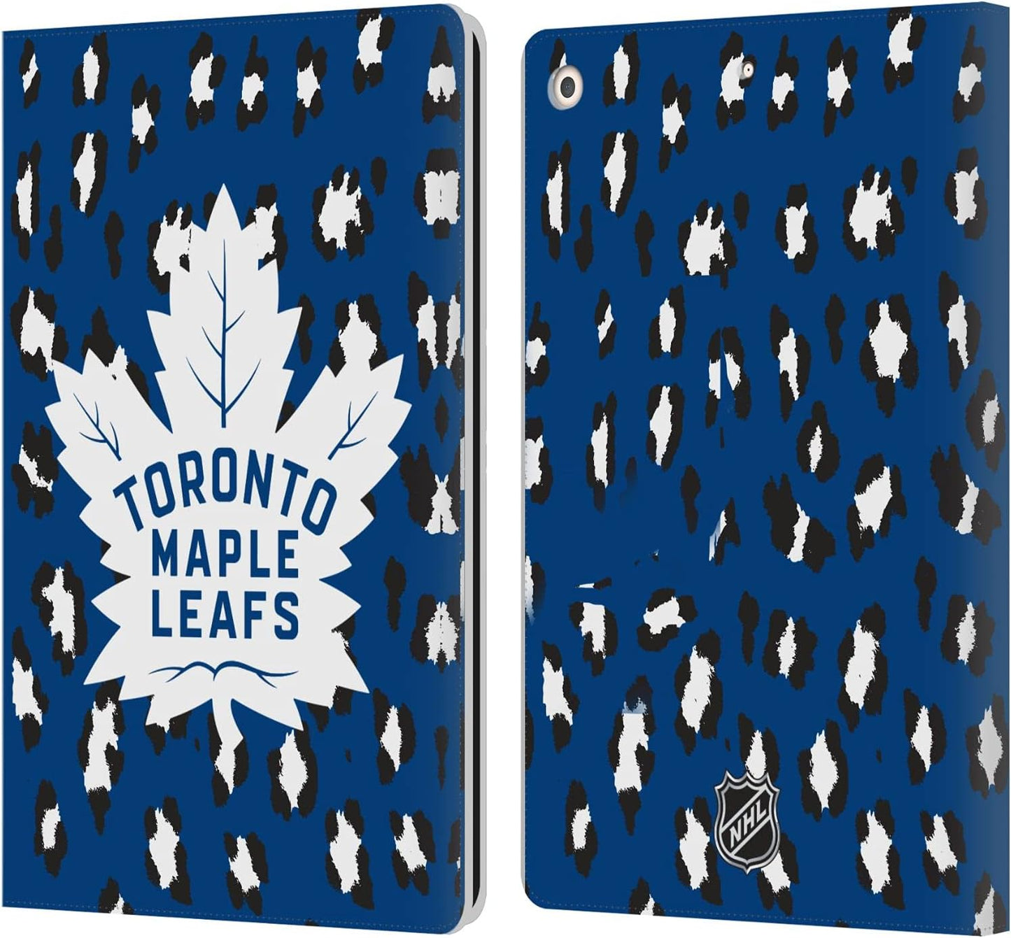 NHL Leopard Pattern Toronto Maple Leafs Leather Wallet Case