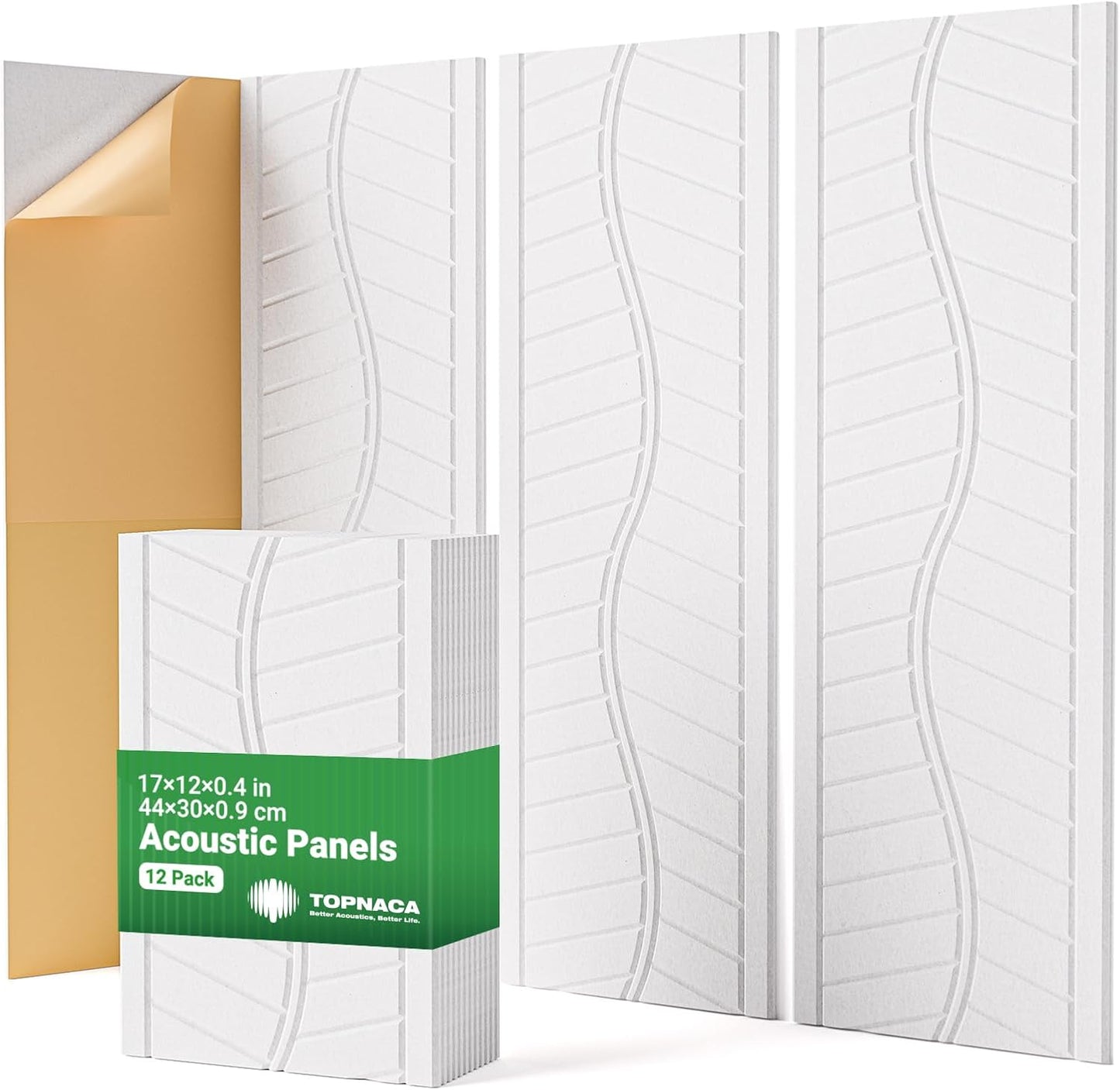 Acoustic Panels for Walls and Ceilings - 12 Pack Sound Absorbing