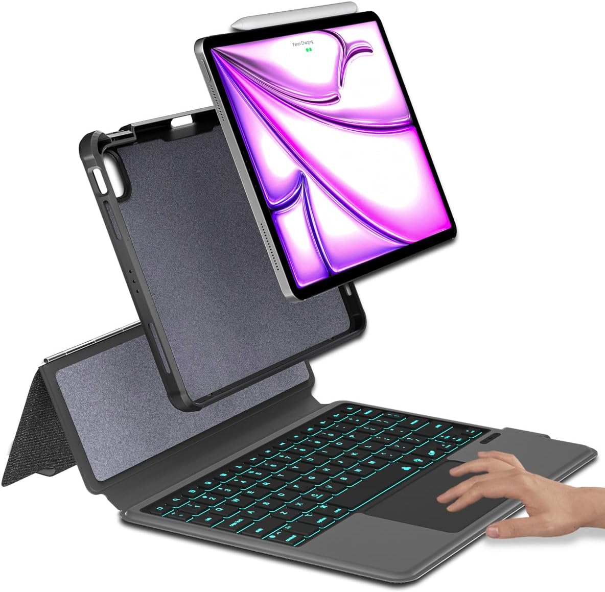iPad 12.9 Keyboard Case with Touchpad and Backlight Features