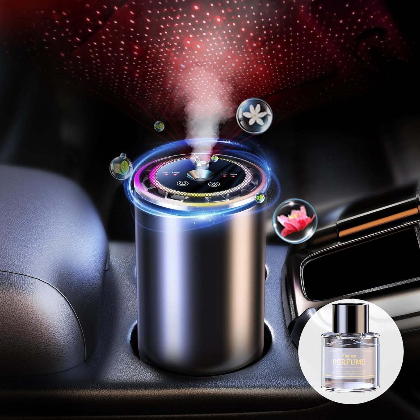 Starry Sky Car Diffuser - Aroma Machine with Ambient Light!