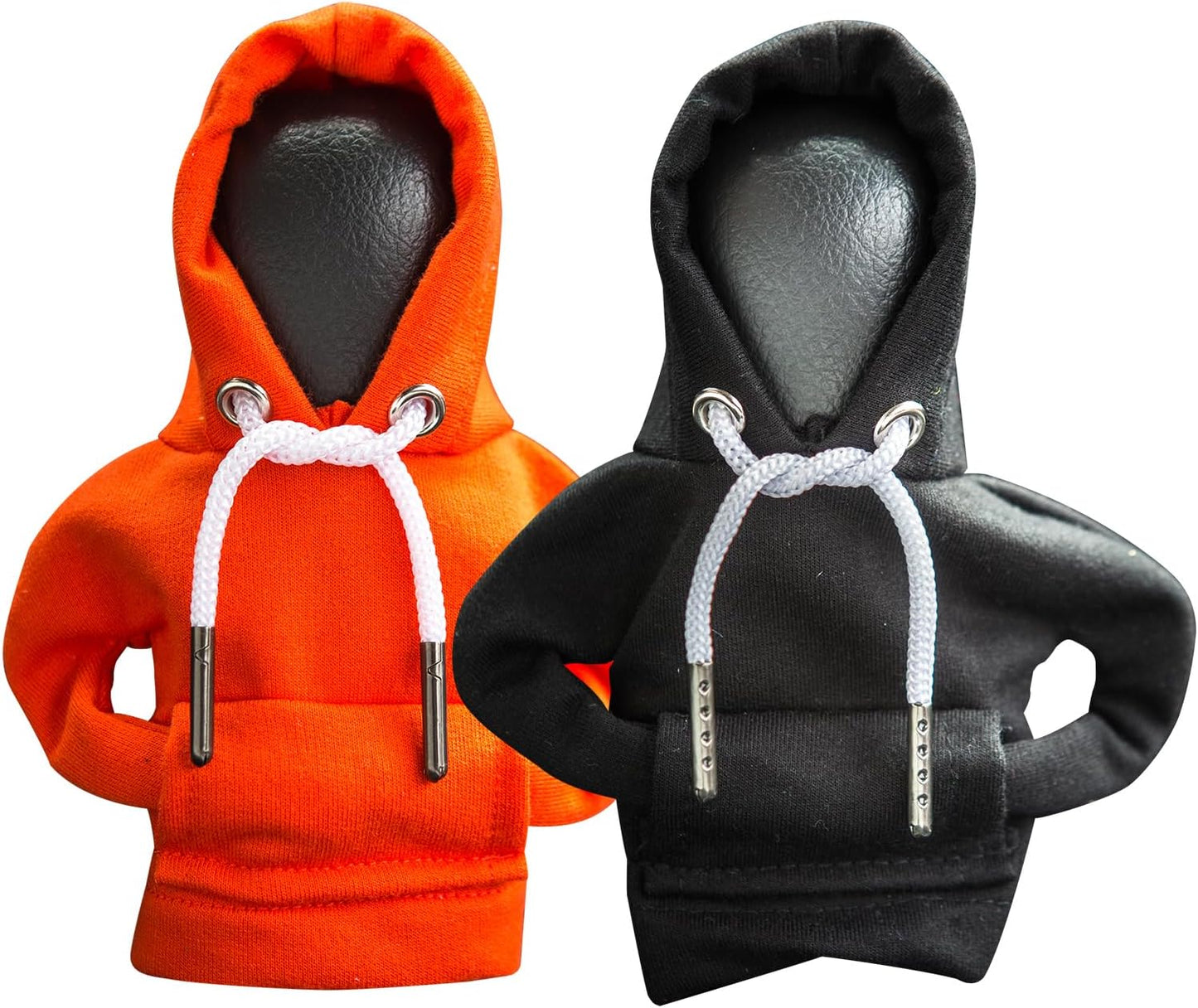 Gearshift Fun: ECDREAM Car Shift Knob Hoodie - Orange/Black