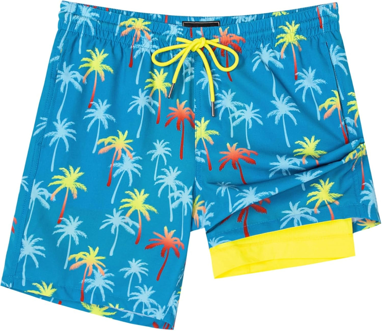 SURF CUZ Mens Swim Trunks with Compression Liner for Comfort