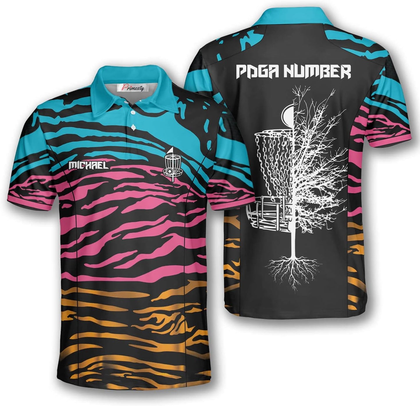 Personalized Disc Golf Polo - Custom Name & Number