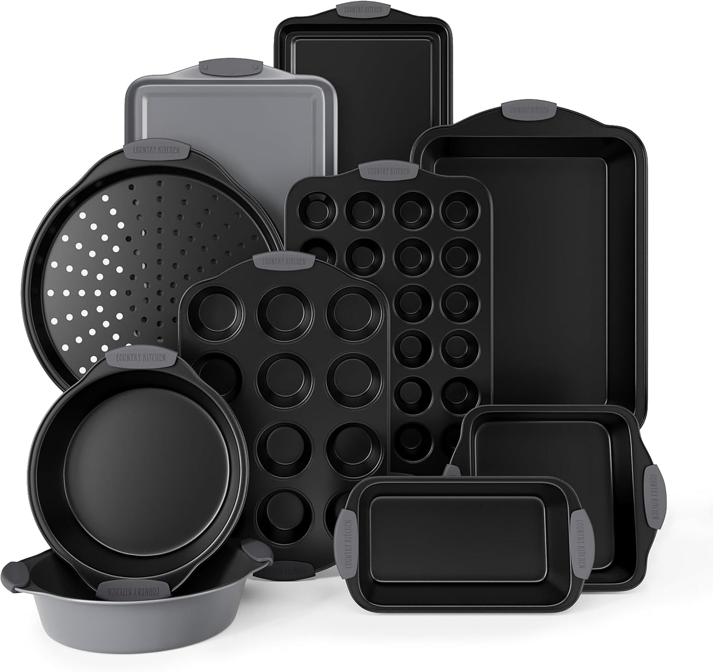 Country Kitchen Nonstick Stackable Bakeware Set for Easy Baking