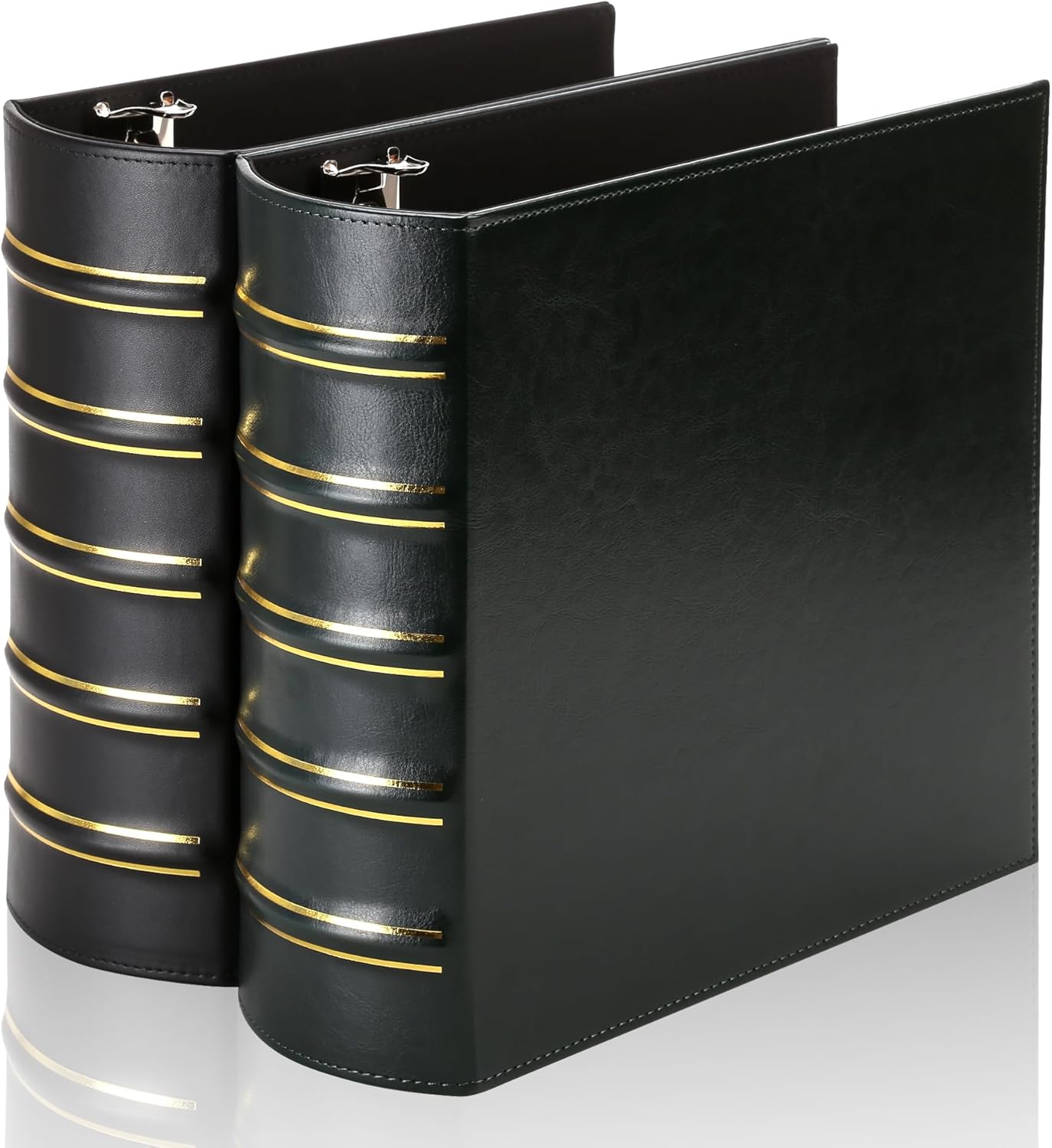 Vintage 3 Ring Binder Set - Elegant Leather Binders for All Uses