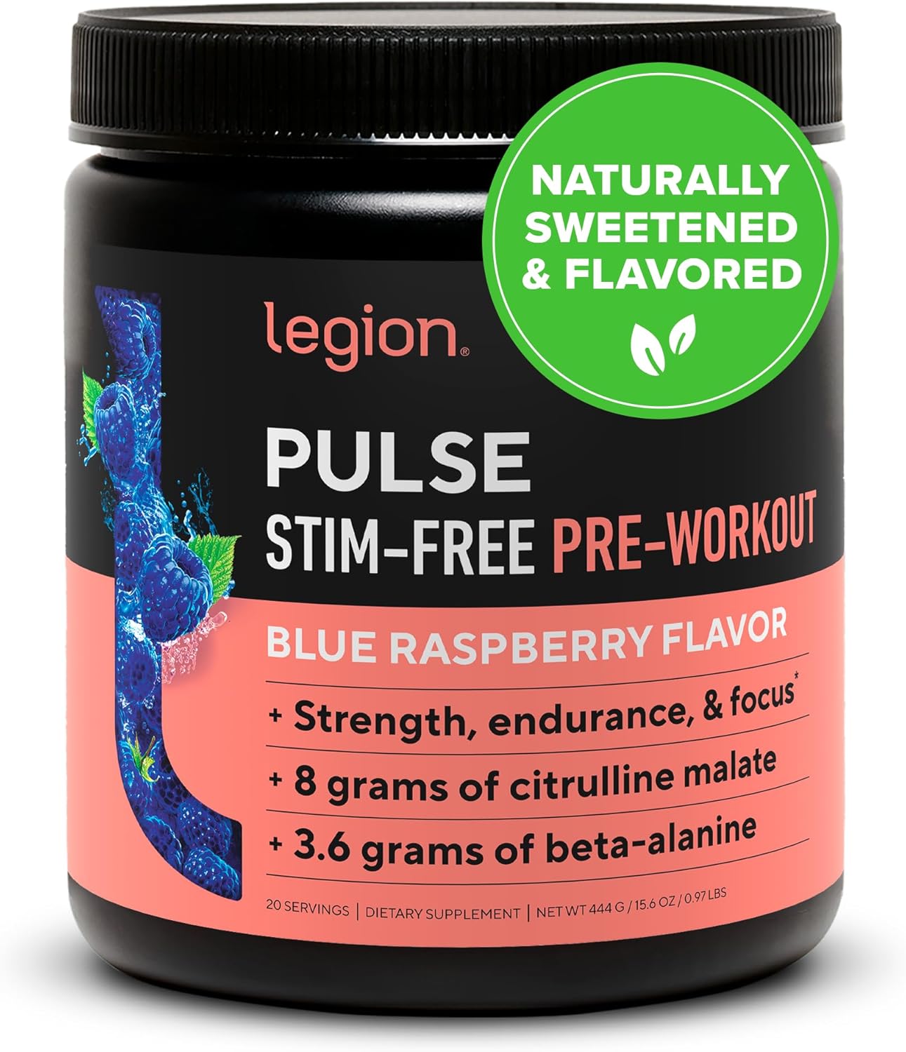 LEGION Pulse Pre Workout Supplement - Natural Energy Booster