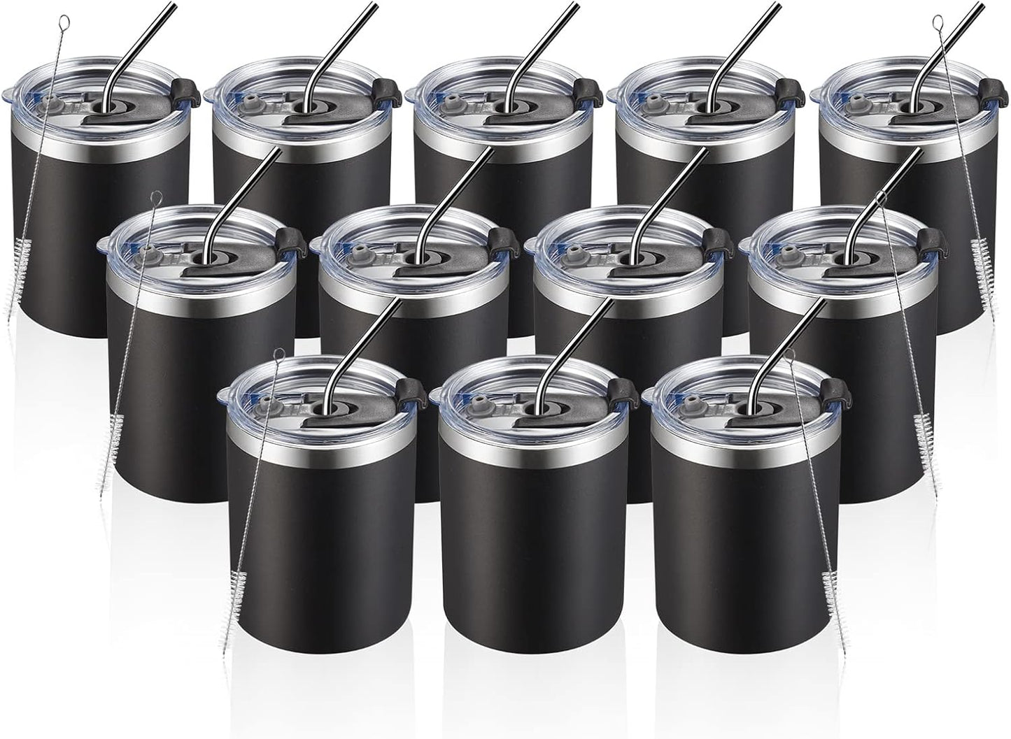 MEWAY 12 oz Lowball Tumbler for Hot and Cold Drinks - 12 Pack
