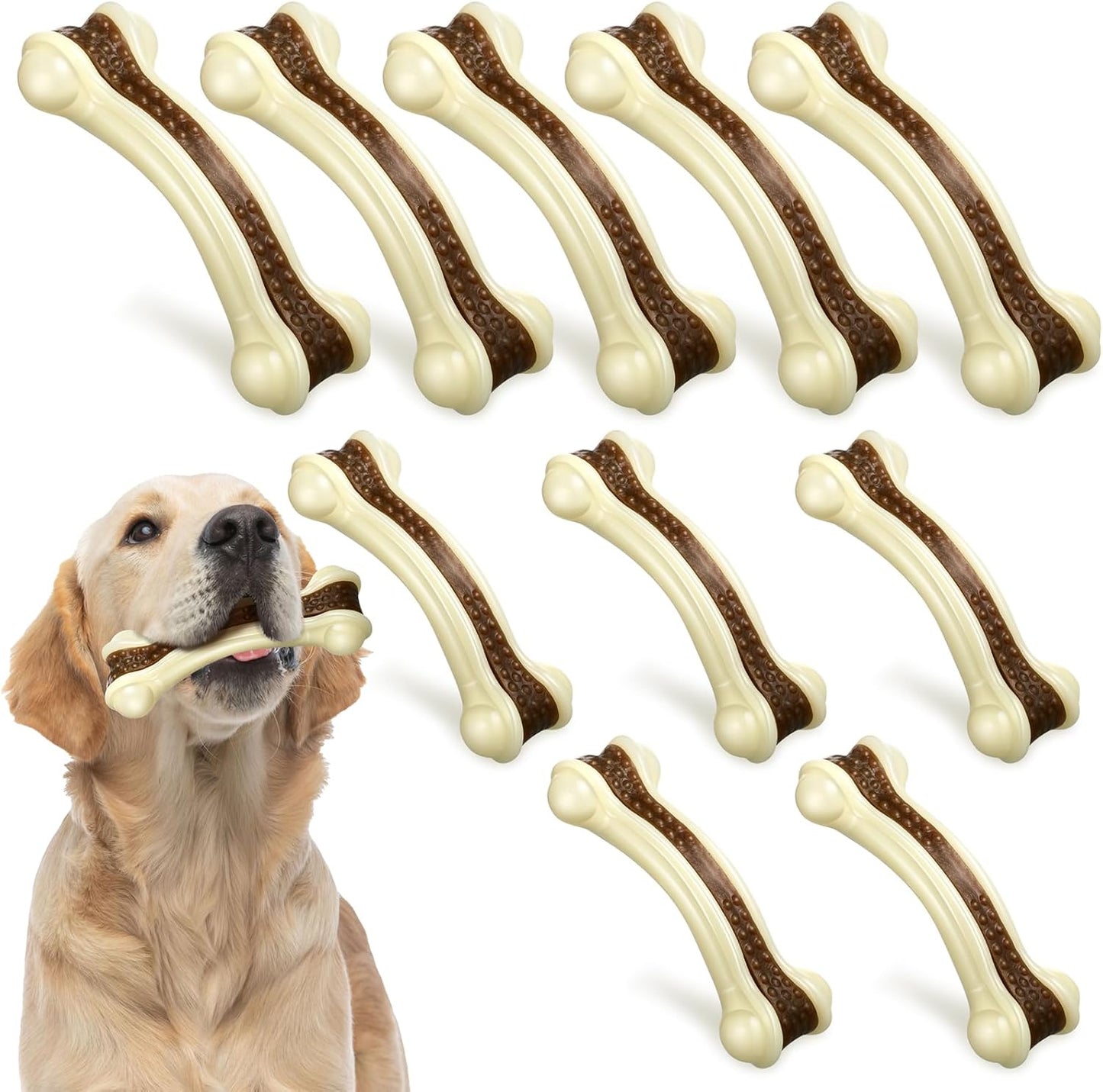 Sosation 10 Pcs Dog Chew Toys for Aggressive Chewers
