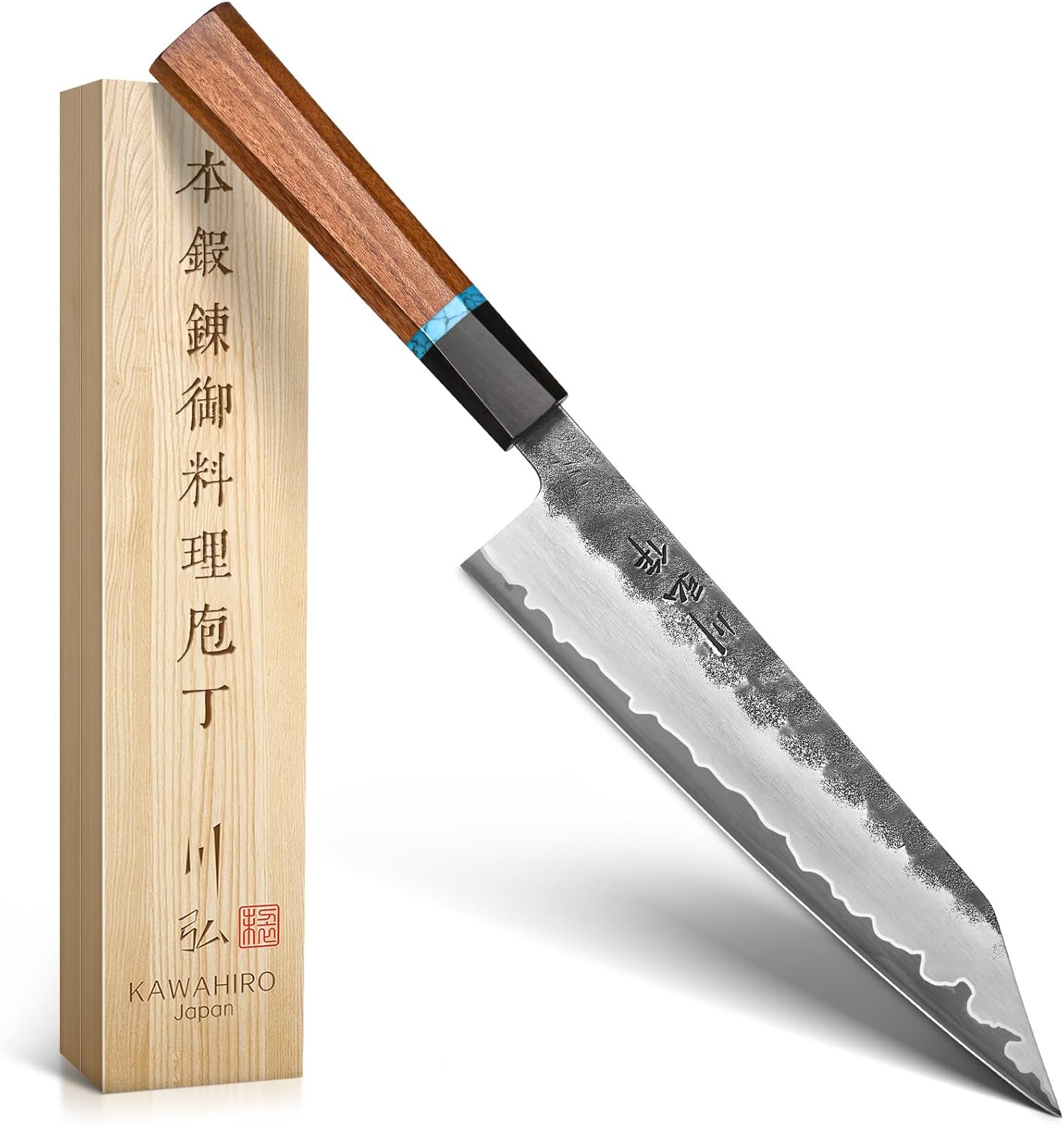 Kawahiro 210mm Kiritsuke Chef Knife with VG-10 Steel Blade