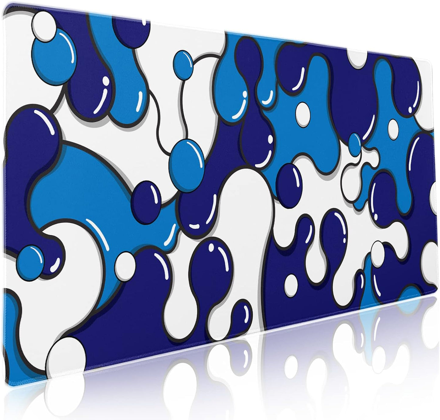 Large Non-Slip Gaming Mouse Pad 35 Navy Blue Geometric