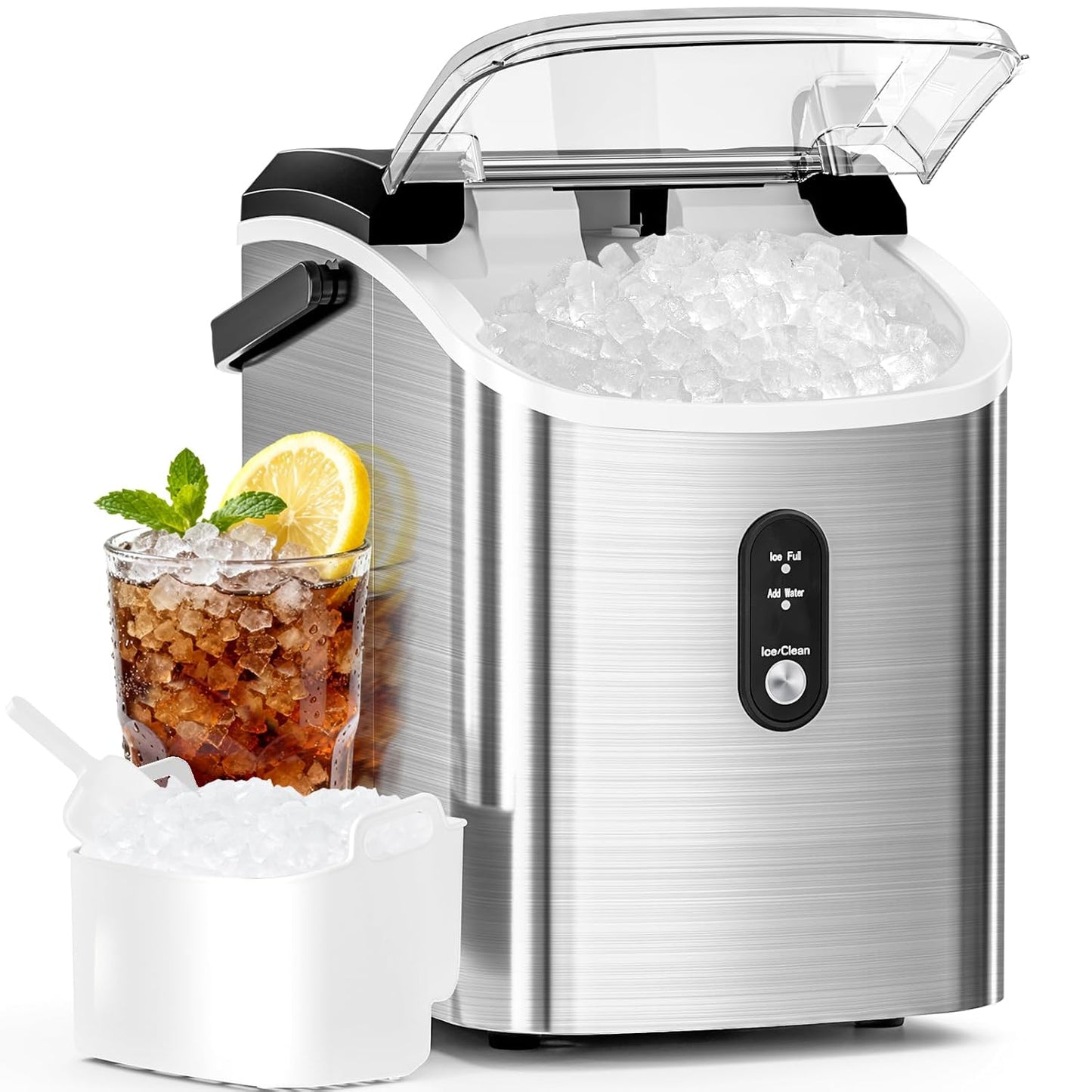 Antarctic Star Nugget Ice Maker for Soft Chewable Ice Enjoyment