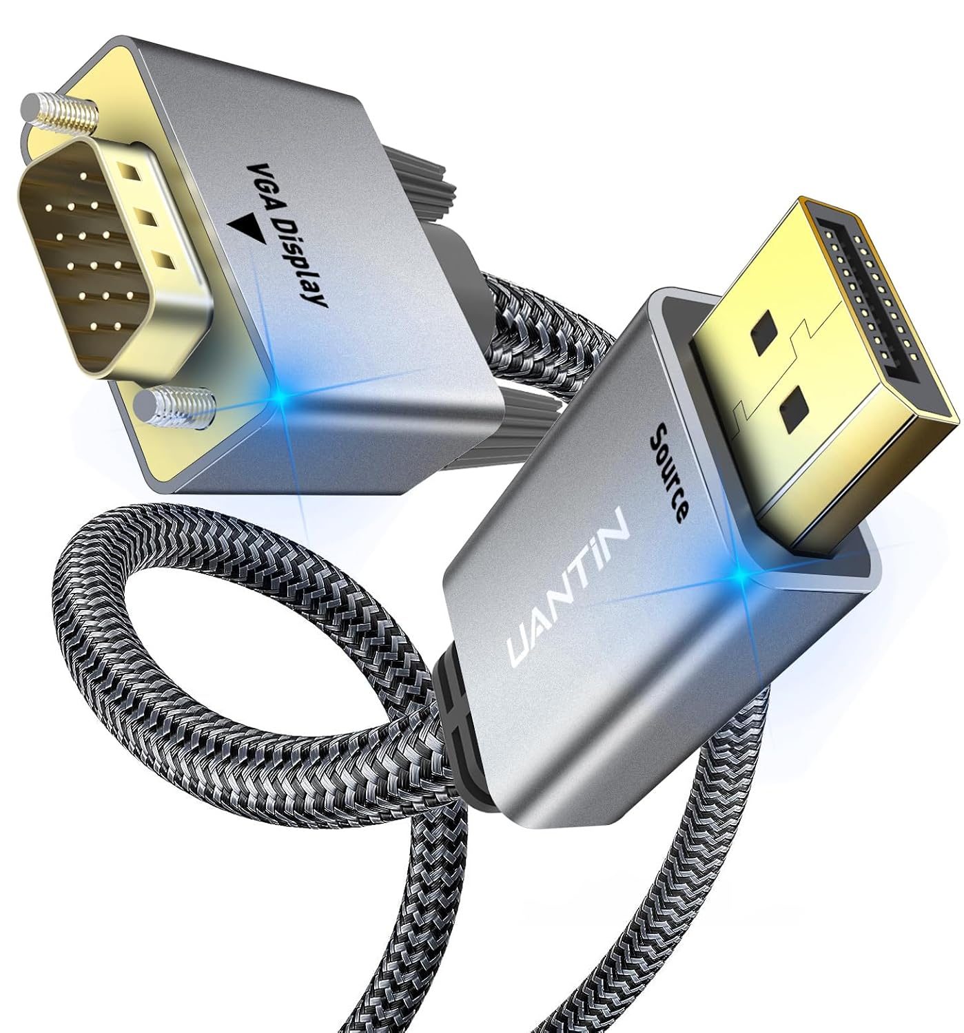 6FT DisplayPort to VGA Adapter | 1080P Male to Male Cord