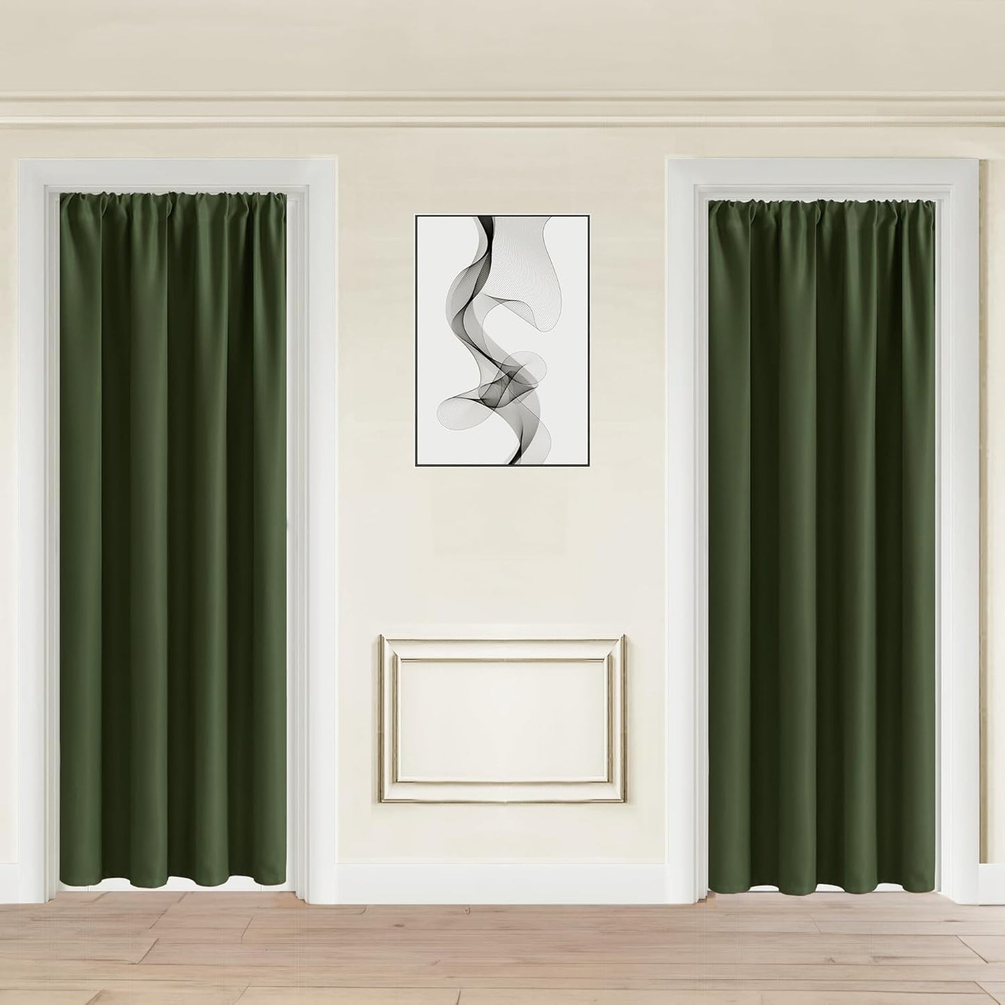 JIUZHEN Blackout Doorway Curtains for Privacy and Insulation