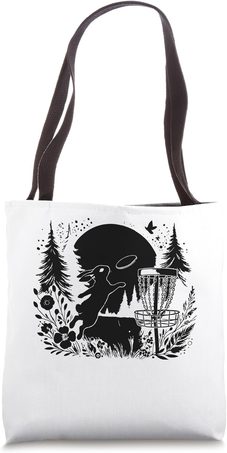 Bunny Disc Golf Tote Bag - Gift for Enthusiastic Players