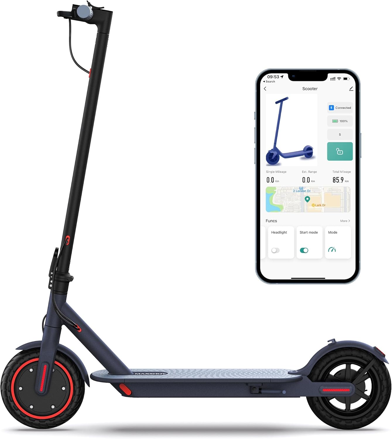 V1 Electric Scooter with 350W Motor and Long Range Performance
