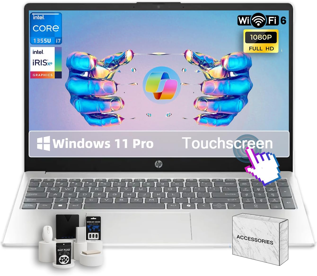 HP Touchscreen Laptop for Business and Students with i7 Power