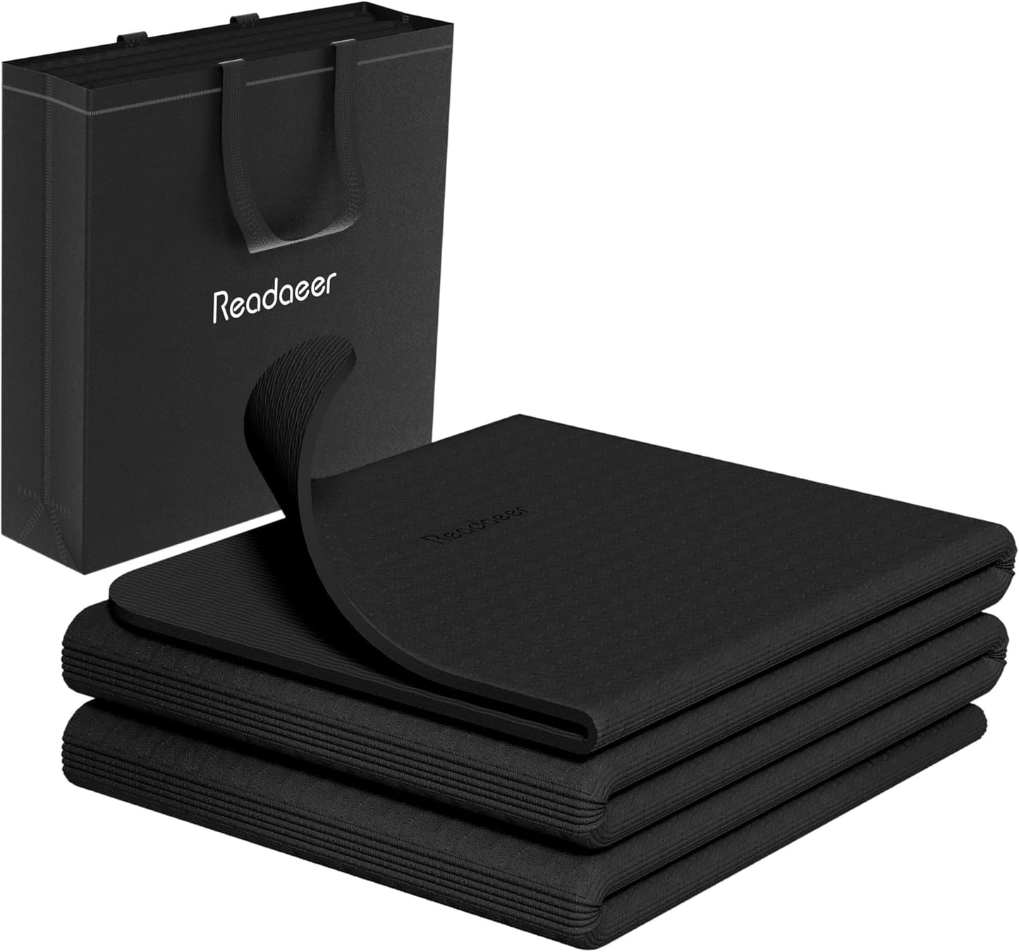 Foldable Travel Yoga Mat 6mm Thick - Non-Slip TPE Mat