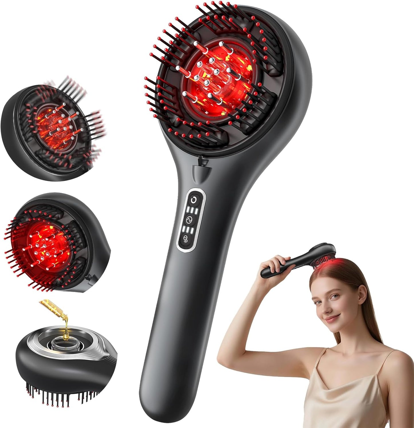 Upgrade 3 in 1 Electric Scalp Massager for Hair Growth