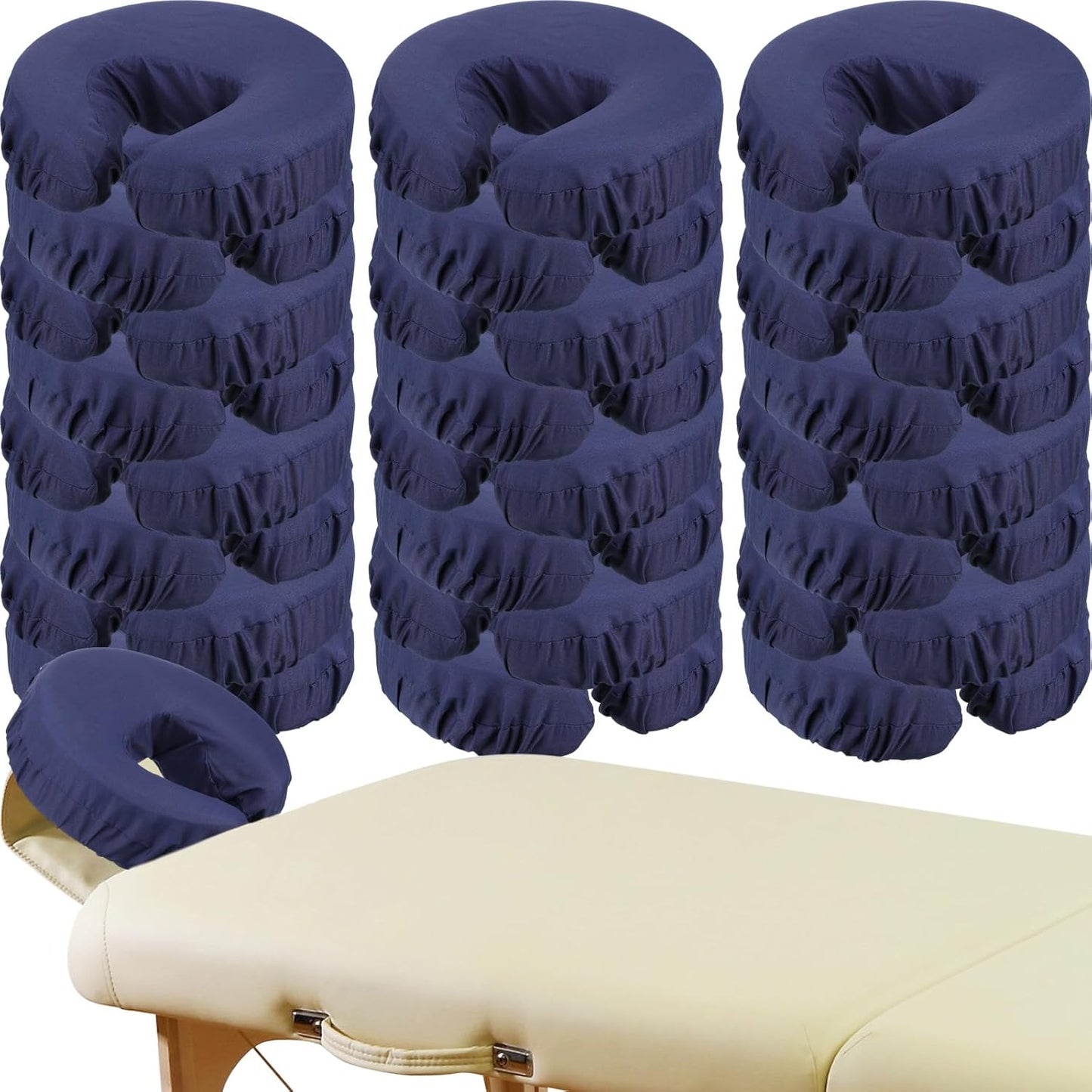 24 Pcs Face Cradle Covers for Massage Table - Soft & Reusable