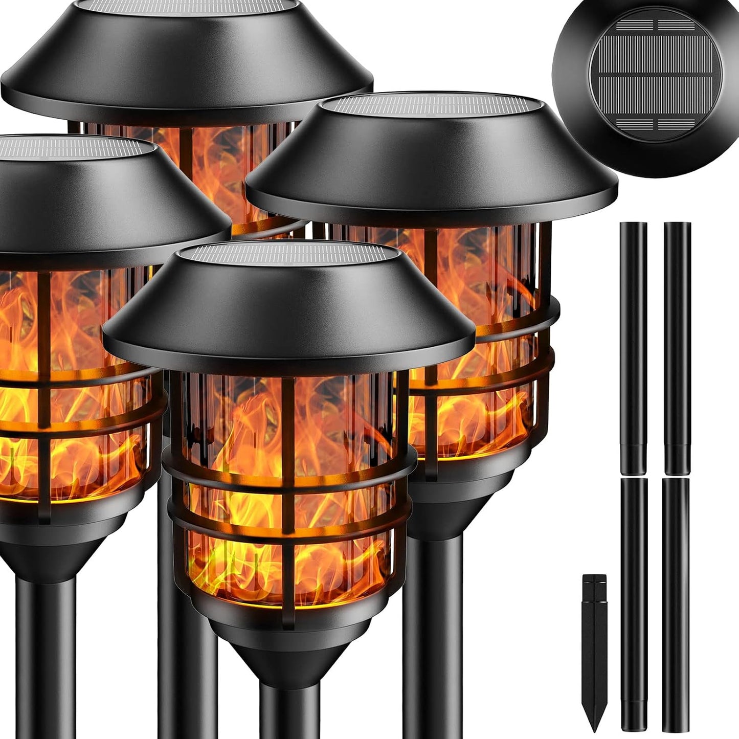 ZOOHAR Solar Outdoor Lights for Garden, Patio, and Pool Use