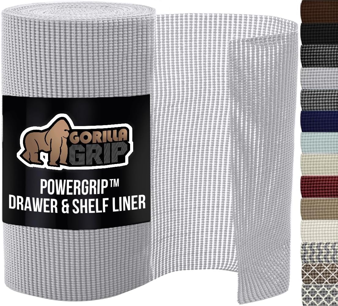 GORILLA GRIP powerGRIP Drawer Shelf Liner for Kitchen Cabinets