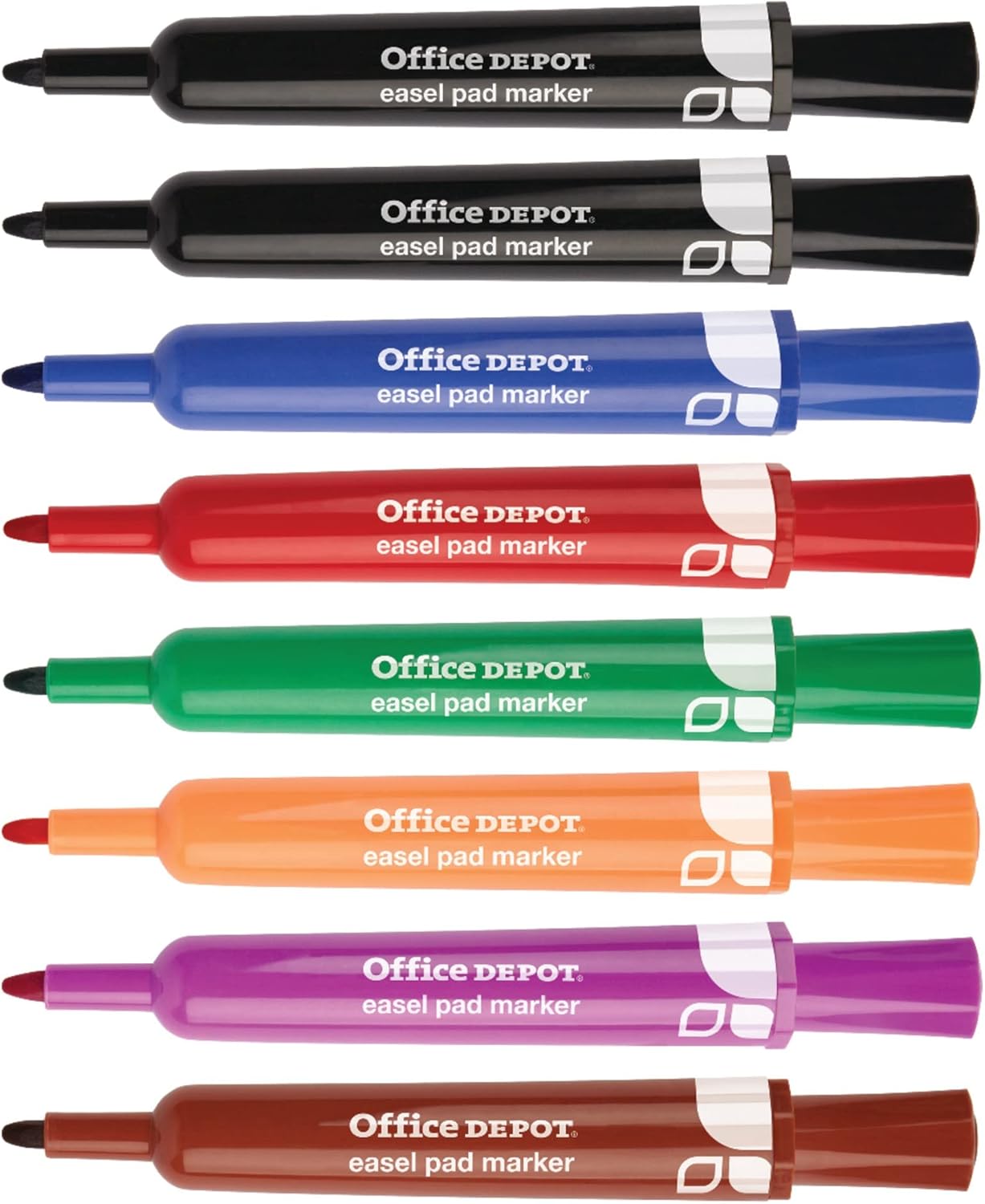 Office Depot Easel Pad Markers - 100% Recycled - Pack of 8