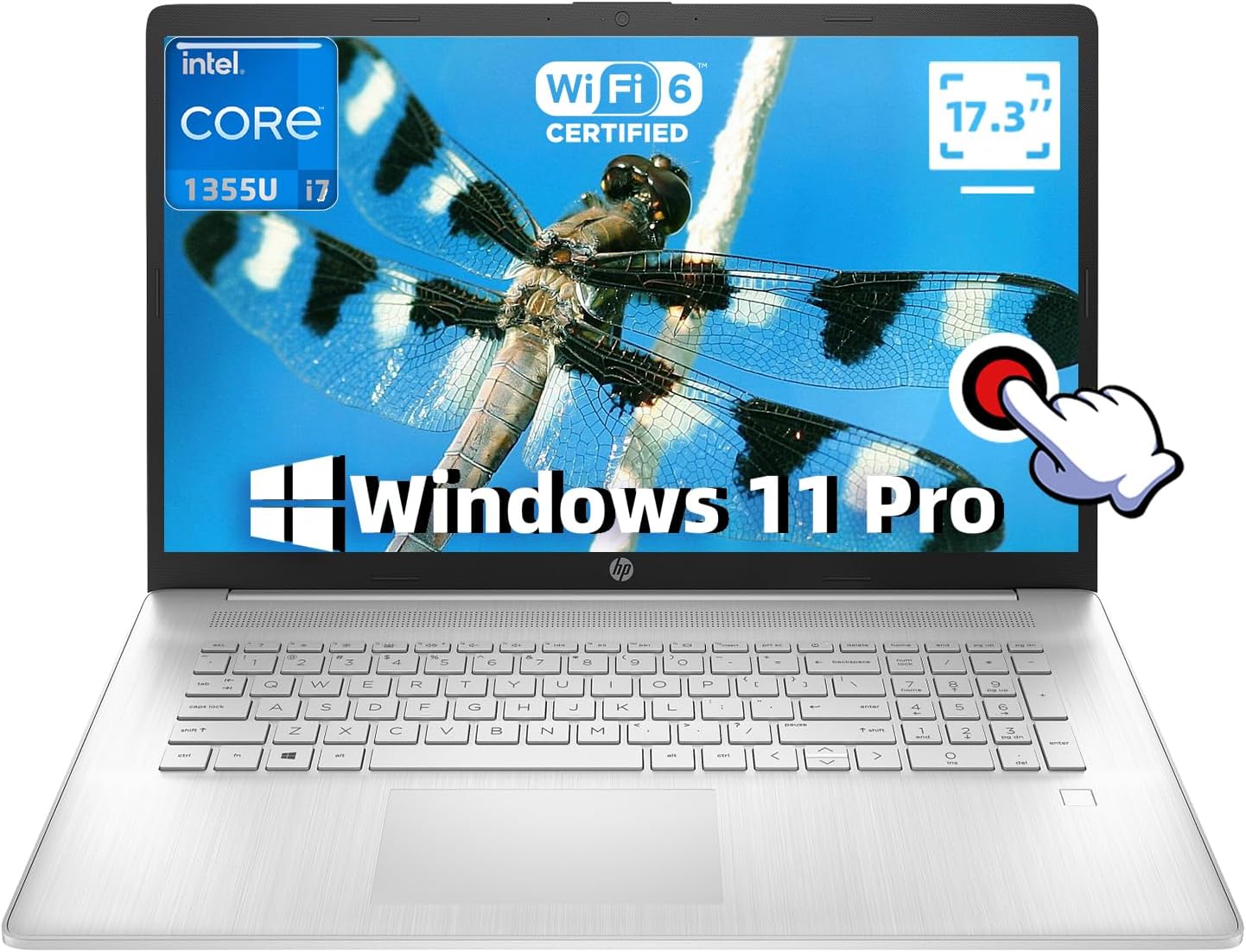 HP 17t Business Laptop with 17.3in Touchscreen and i7 Processor