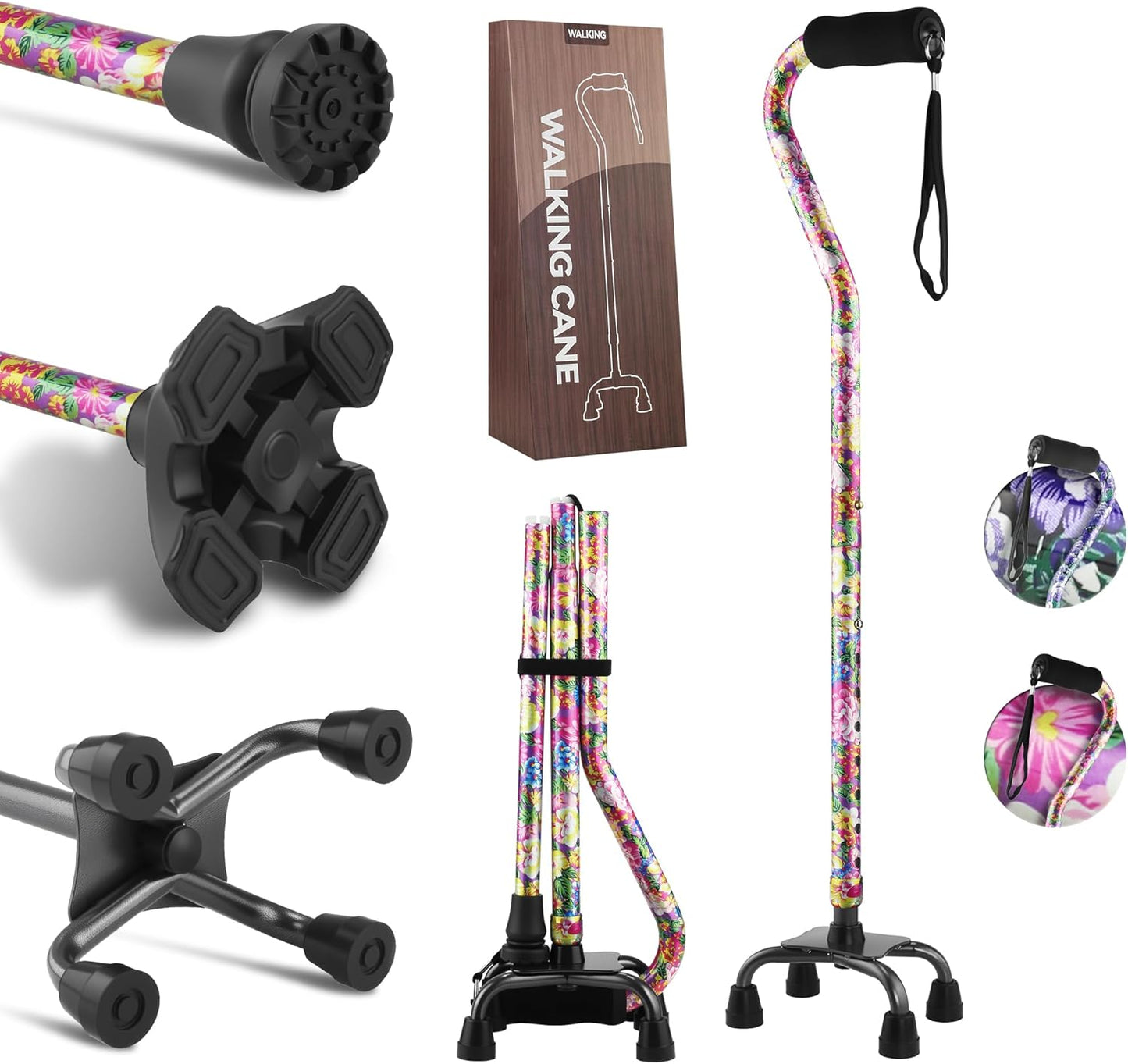 LIXIANG Walking Canes for Seniors - Adjustable & Foldable Design