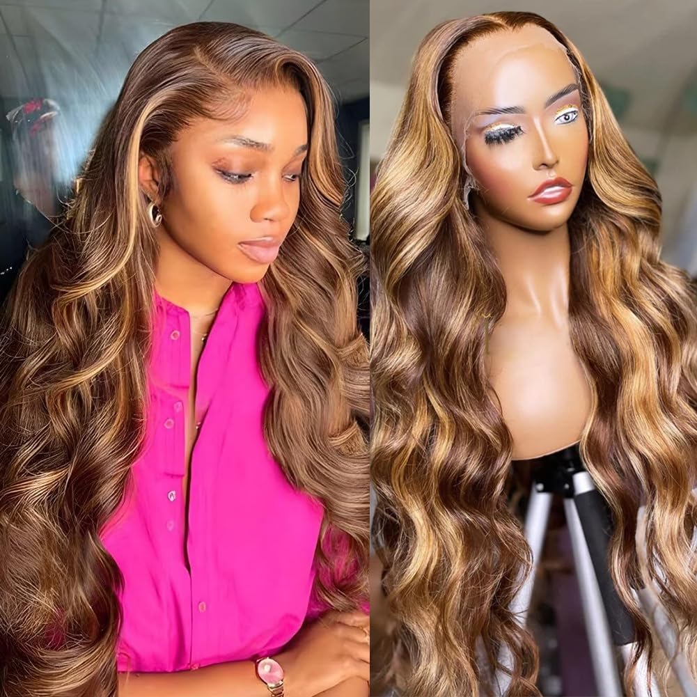 Highlight Honey Blonde Lace Front Wigs for Stunning Style