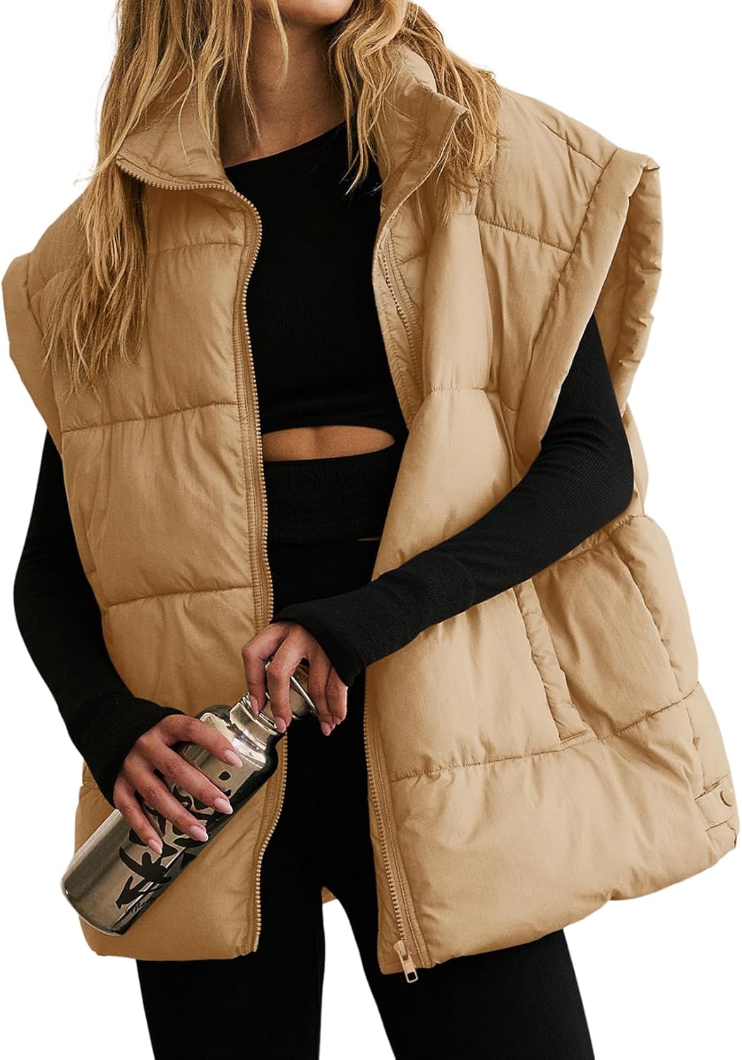 Dokotoo Women's Casual Winter Oversized Puffer Vest for Style