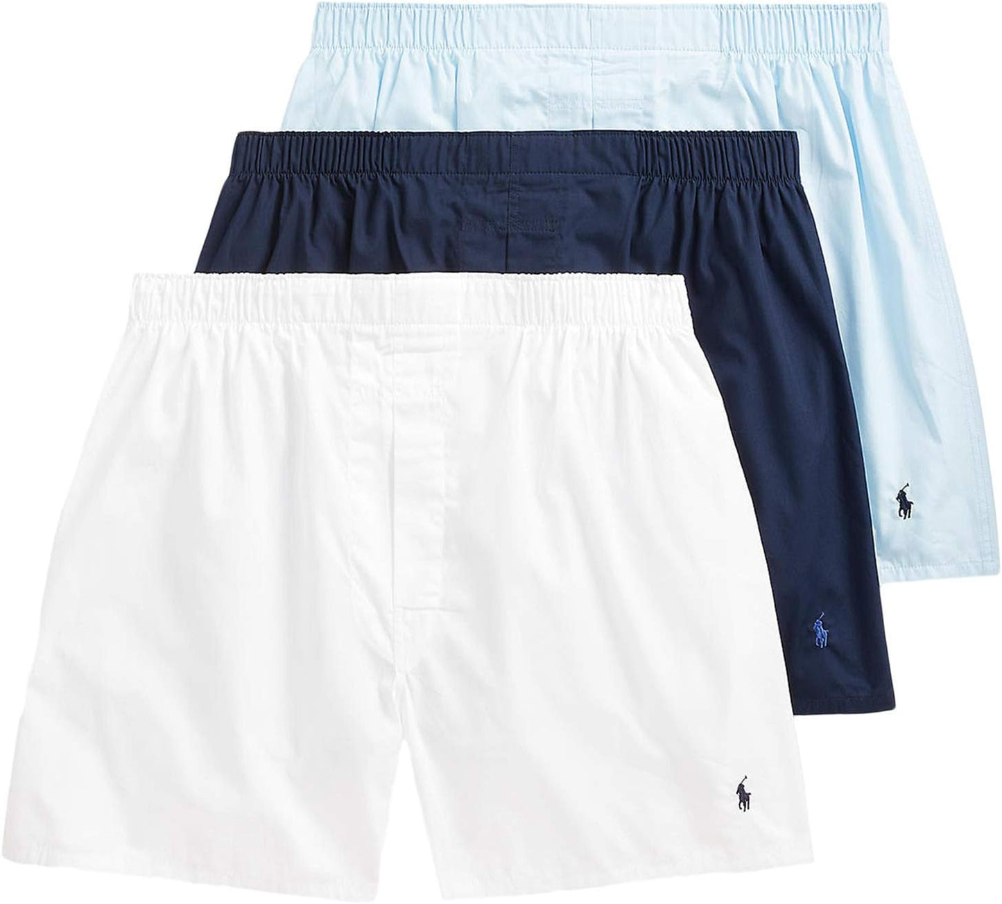 POLO RALPH LAUREN Men's Classic Fit Cotton Woven Boxers 3-Pack