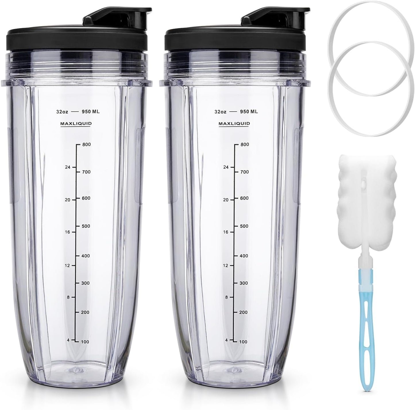 32oz Ninja Blender Cups Kit - Sip & Seal for BL450 to BL2012!