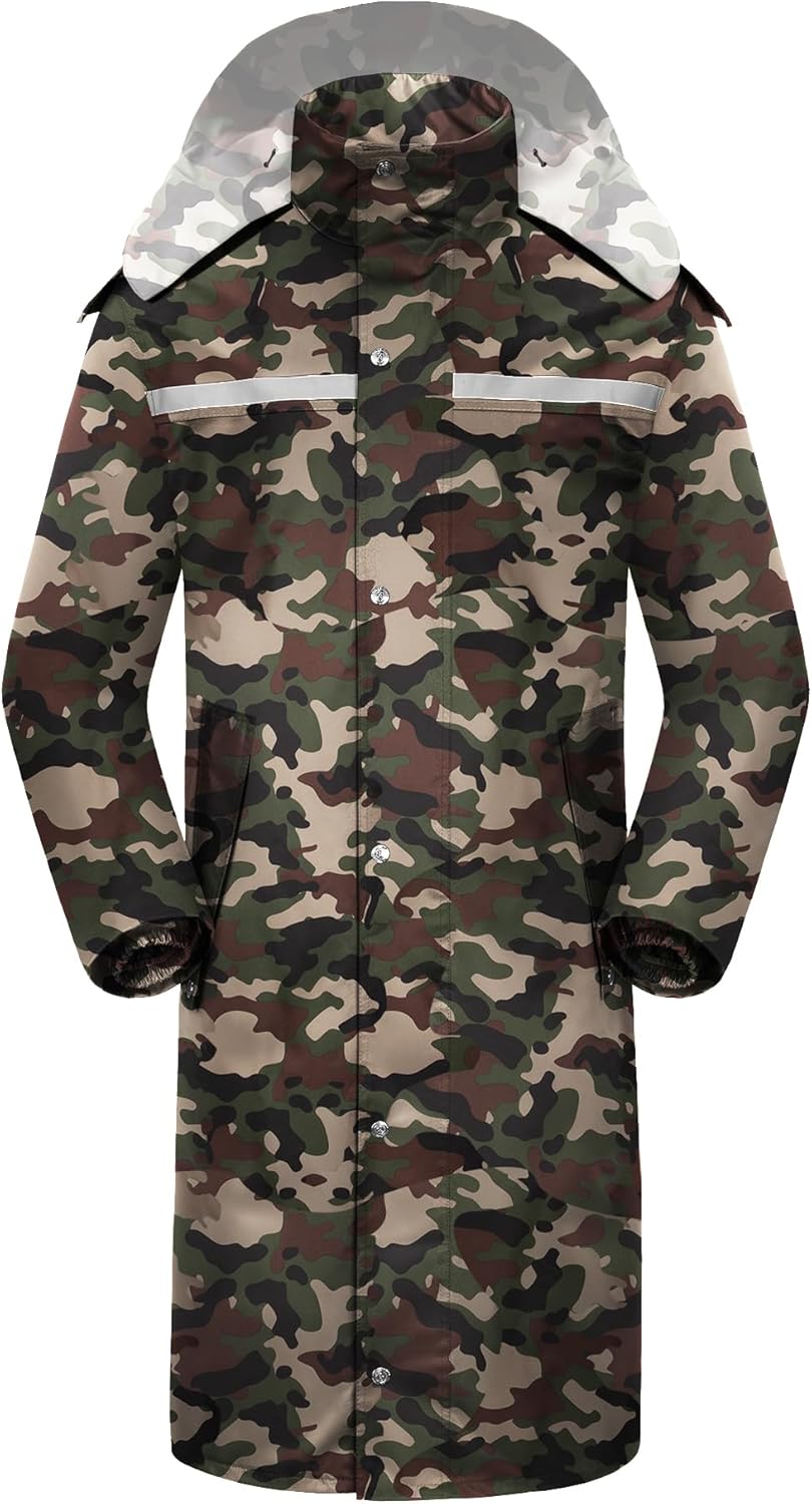 iCreek Waterproof Long Rain Jacket for Men and Women Adults