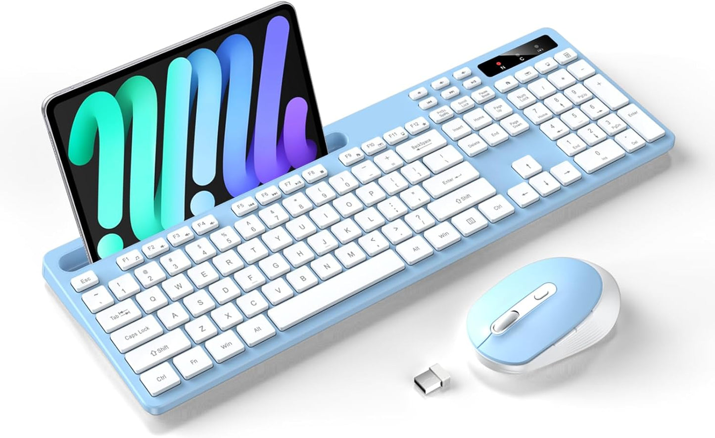 Soueto Wireless Keyboard Mouse Combo: 2.4G, Multimedia Shortcuts, Silent Mouse